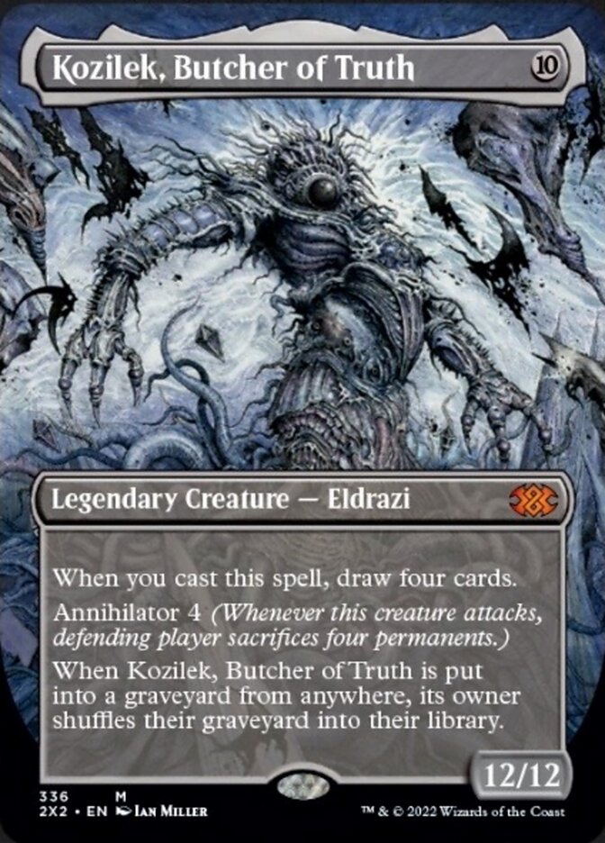 Kozilek, Butcher of Truth (Borderless Alternate Art) [Double Masters 2022] | Good Games North