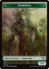 Elemental (0007) // Golem (0014) Double-Sided Token [Edge of Eternities Commander Tokens] | Good Games North