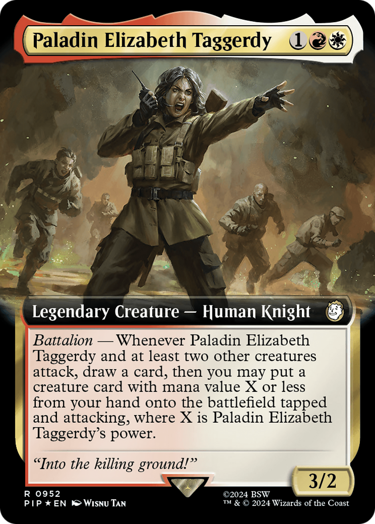 Paladin Elizabeth Taggerdy (Extended Art) (Surge Foil) [Fallout] | Good Games North