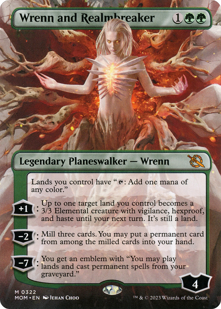 Wrenn and Realmbreaker (Borderless Alternate Art) [March of the Machine] | Good Games North