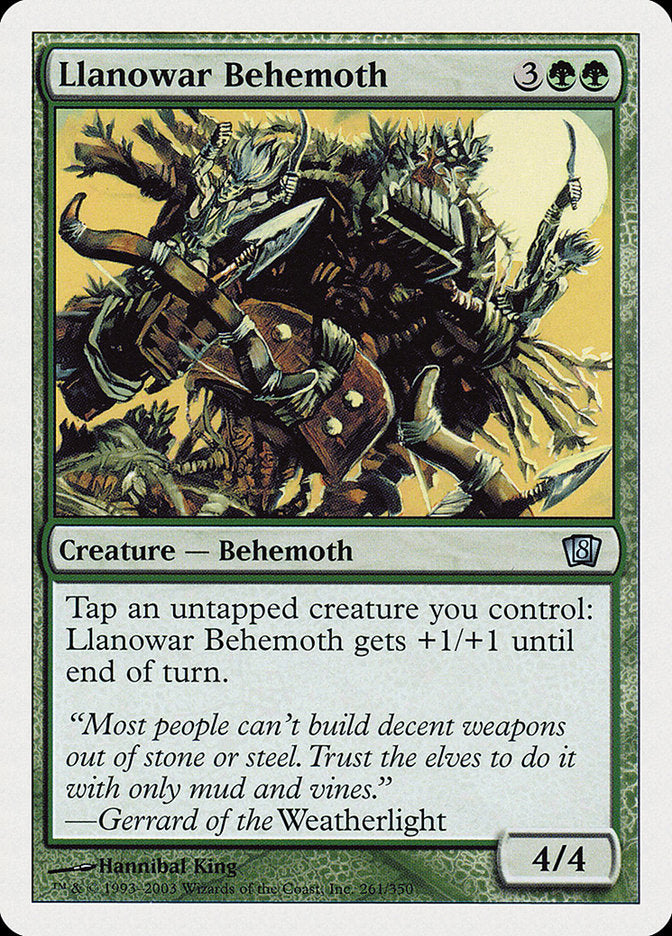 Llanowar Behemoth (8th Edition) [Oversize Cards] | Good Games North