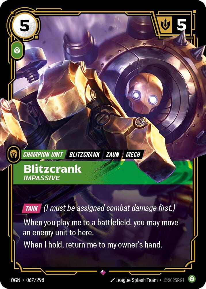 Blitzcrank Impassive (Origins)  - Foil | Good Games North
