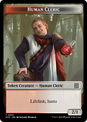 Treasure // Human Cleric Double-Sided Token [Outlaws of Thunder Junction Tokens] | Good Games North