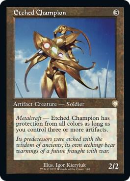 Etched Champion Retro Frame (Commander: The Brothers' War)  | Good Games North