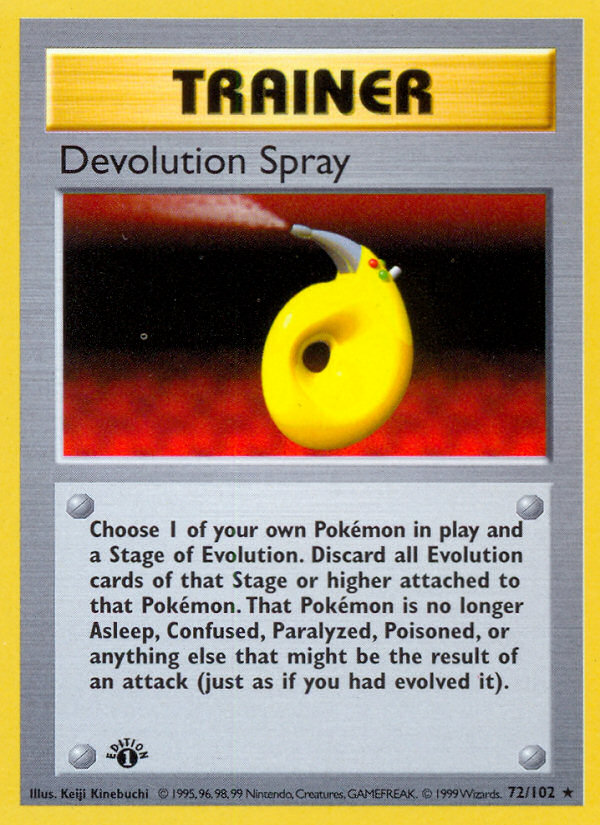 Devolution Spray (72/102) (Shadowless) [Base Set 1st Edition] | Good Games North