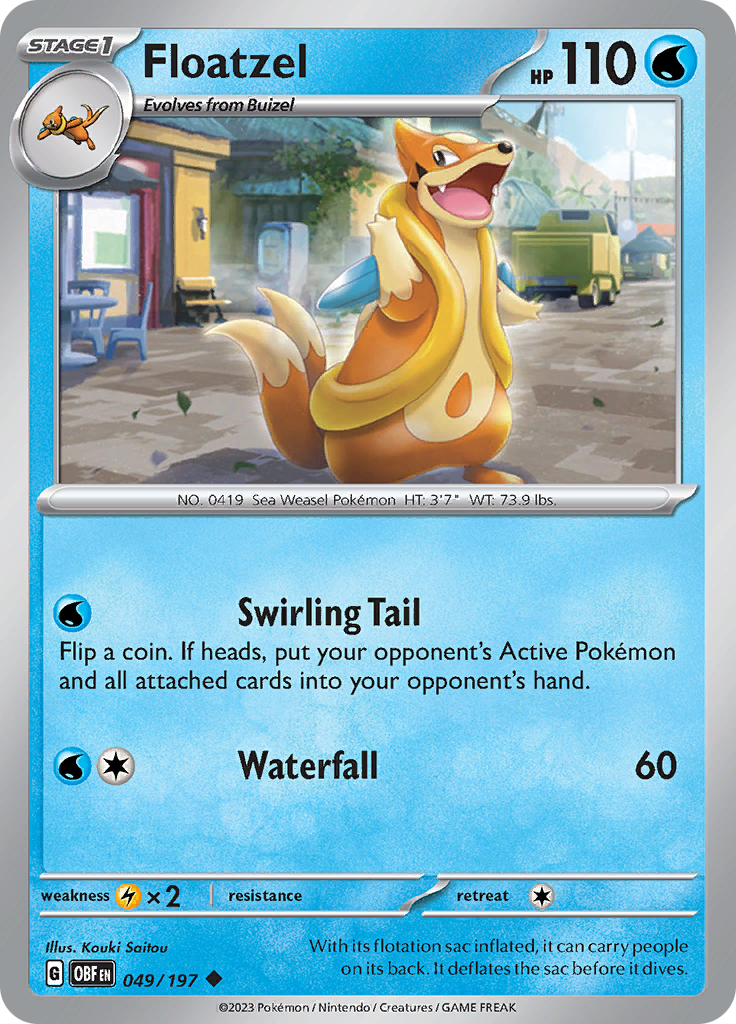 Floatzel (049/197) [Scarlet & Violet: Obsidian Flames] | Good Games North