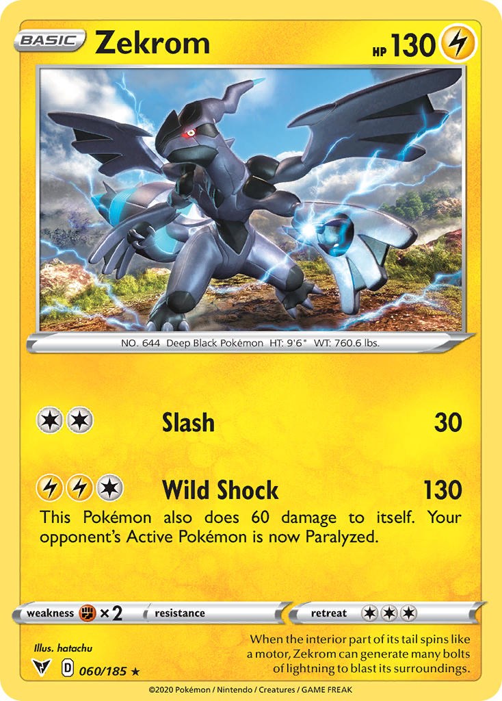 Zekrom (060/185) (Cosmos Holo) [Sword & Shield: Black Star Promos] | Good Games North