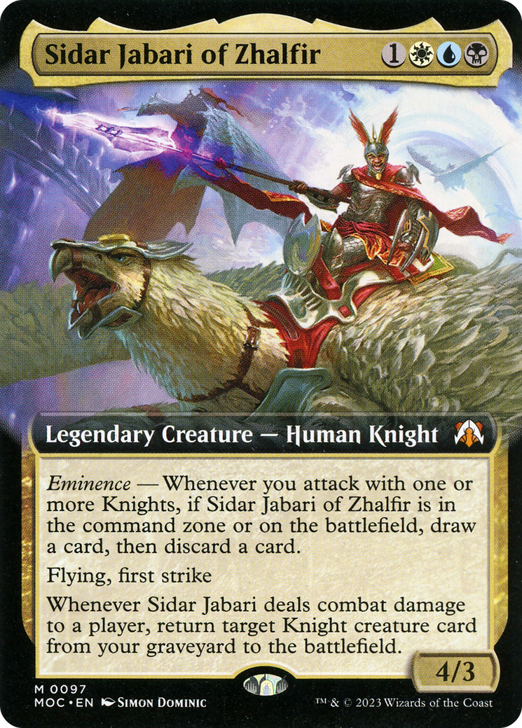 Sidar Jabari of Zhalfir (Extended Art) [March of the Machine Commander] | Good Games North
