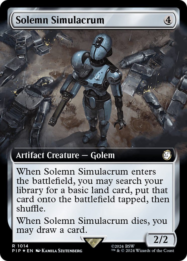Solemn Simulacrum (Extended Art) (Surge Foil) [Fallout] | Good Games North