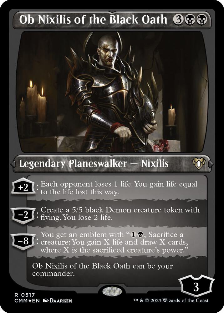 Ob Nixilis of the Black Oath Foil Etched (Commander Masters)  - Foil | Good Games North