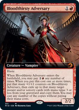 Bloodthirsty Adversary Extended Art (Innistrad: Midnight Hunt)  - Foil | Good Games North