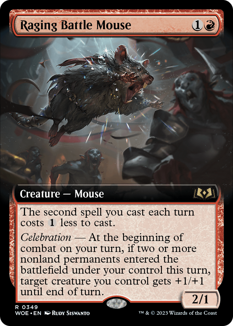 Raging Battle Mouse (Extended Art) [Wilds of Eldraine] | Good Games North