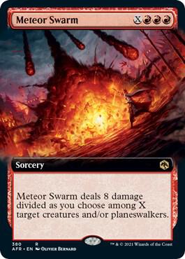Meteor Swarm Extended Art 380/281 (Adventures in the Forgotten Realms)  - Foil | Good Games North