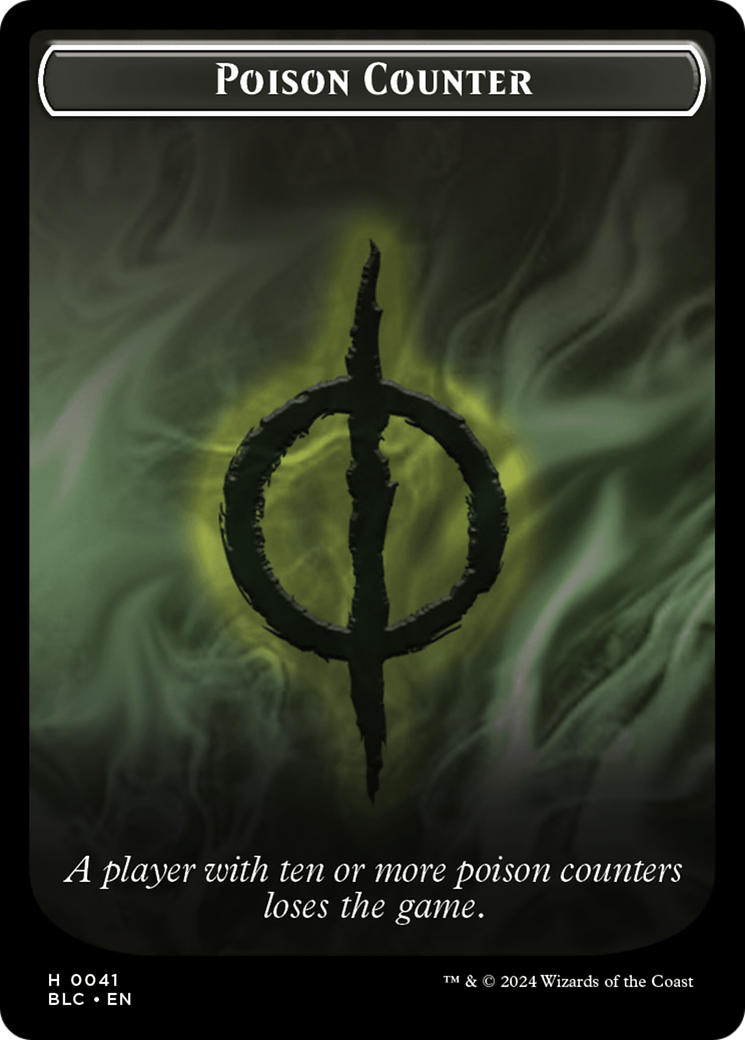 Rabbit // Poison Counter Double-Sided Token [Bloomburrow Commander Tokens] | Good Games North