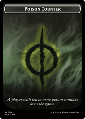 Rabbit // Poison Counter Double-Sided Token [Bloomburrow Commander Tokens] | Good Games North