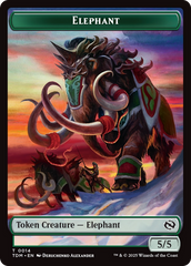 Elephant // Treasure Double-Sided Token [Tarkir: Dragonstorm Tokens] | Good Games North