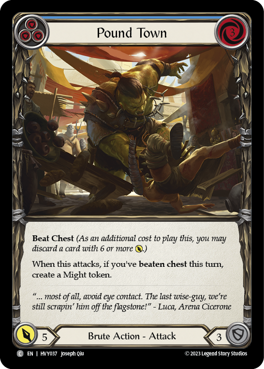 Pound Town (Blue) [HVY037] (Heavy Hitters)  Rainbow Foil | Good Games North