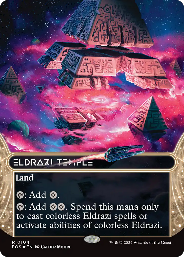 Eldrazi Temple (0104) (Borderless) (Galaxy Foil) [Edge of Eternities: Stellar Sights] | Good Games North