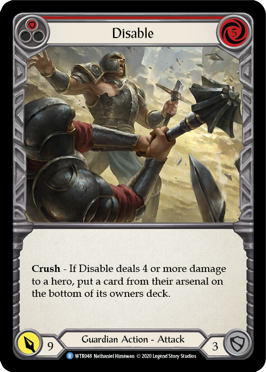 Disable (Red) [U-WTR048] (Welcome to Rathe Unlimited)  Unlimited Rainbow Foil | Good Games North