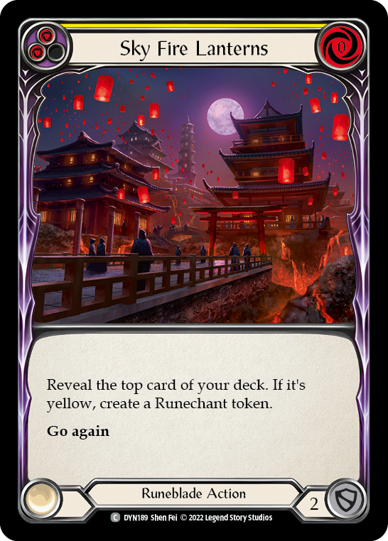 Sky Fire Lanterns (Yellow) [DYN189] (Dynasty) | Good Games North