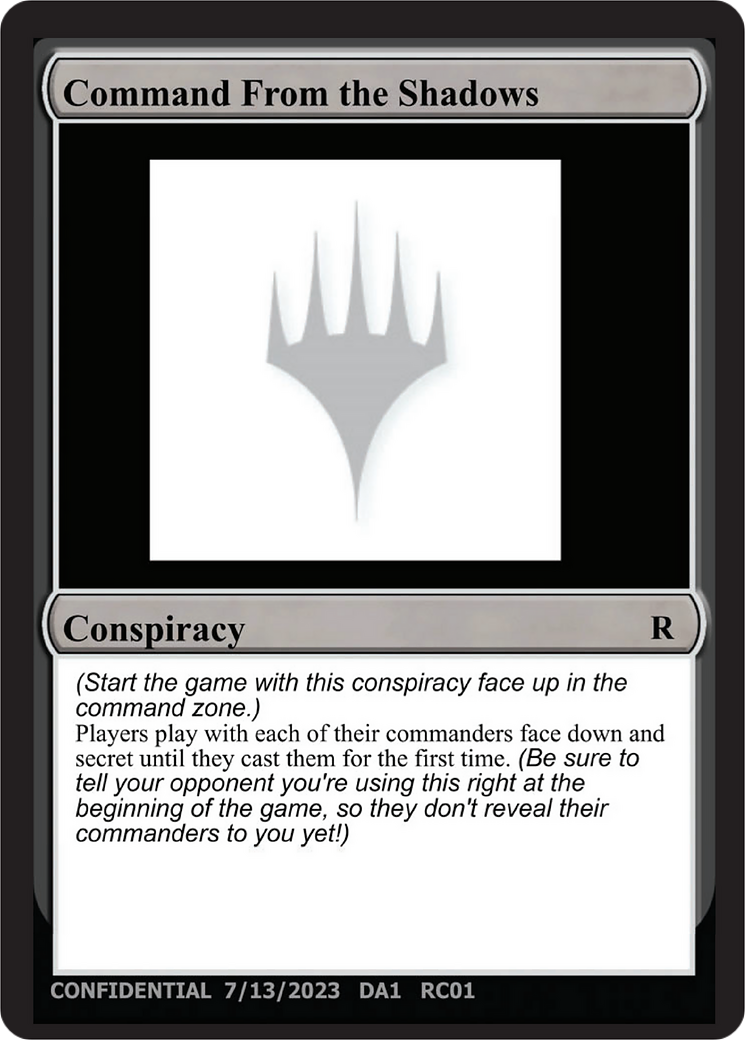 Command From the Shadows [Unknown Event] | Good Games North