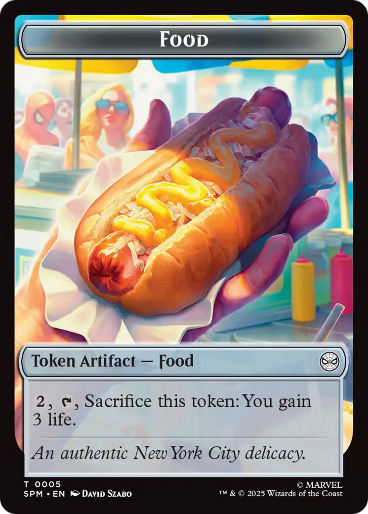 Spider // Food Double-Sided Token [Marvel's Spider-Man Tokens] | Good Games North