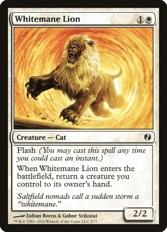 Whitemane Lion [Duel Decks: Venser vs. Koth] | Good Games North