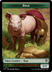 Boar // Drake Double-Sided Token [Outlaws of Thunder Junction Commander Tokens] | Good Games North
