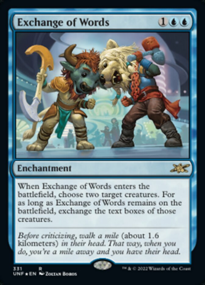 Exchange of Words (Galaxy Foil) [Unfinity] | Good Games North