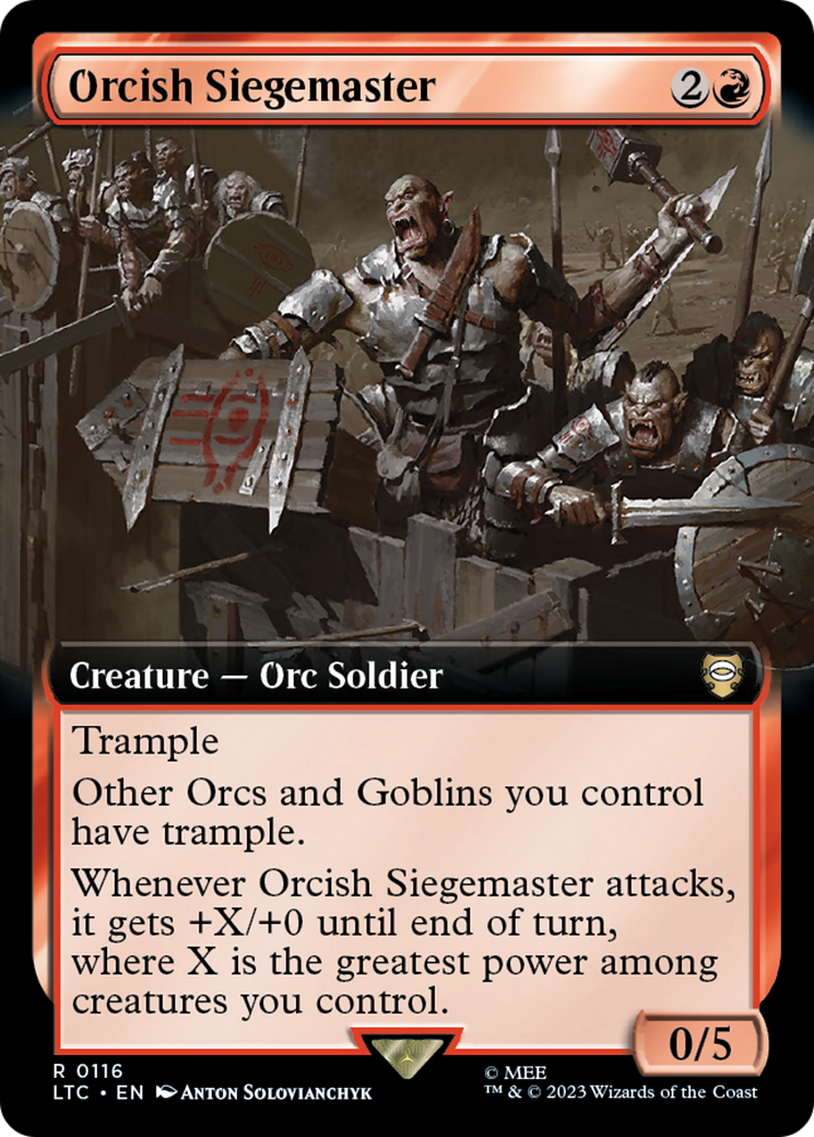 Orcish Siegemaster (Extended Art) [The Lord of the Rings: Tales of Middle-Earth Commander] | Good Games North