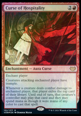 Curse of Hospitality [Innistrad: Crimson Vow Prerelease Promos] | Good Games North