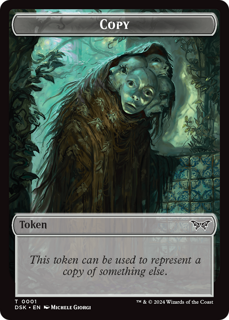Everywhere // Copy Double-Sided Token [Duskmourn: House of Horror Tokens] | Good Games North