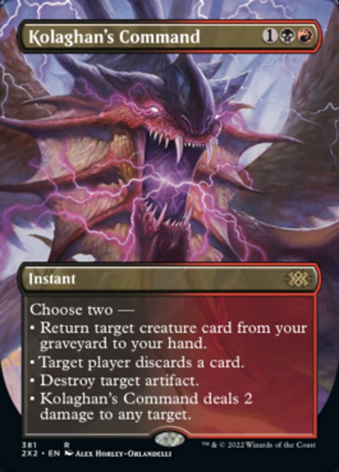 Kolaghan's Command (Borderless Alternate Art) [Double Masters 2022] | Good Games North