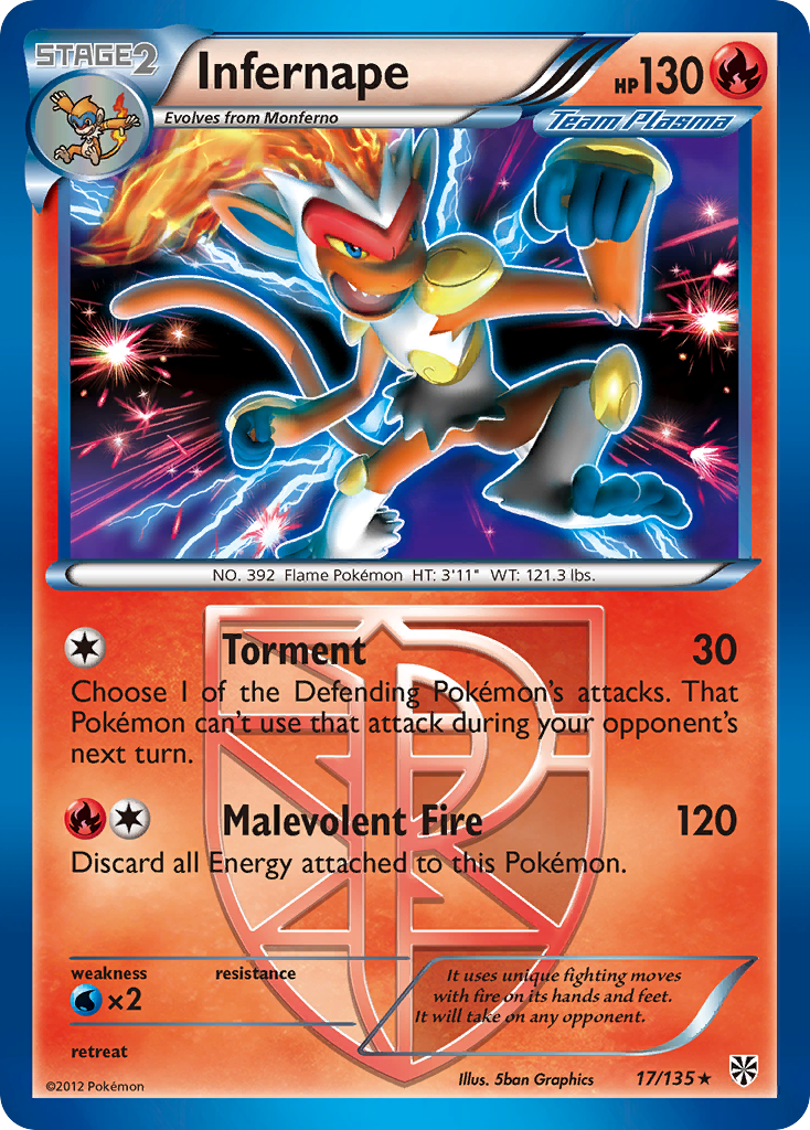 Infernape (17/135) [Black & White: Plasma Storm] | Good Games North