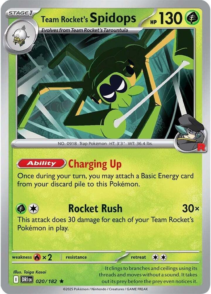 Team Rocket's Spidops 020/182 (SV10: Destined Rivals)  - Holofoil | Good Games North