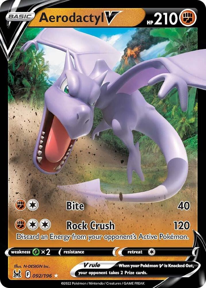 Aerodactyl V 092/196 (SWSH11: Lost Origin)  - Holofoil | Good Games North