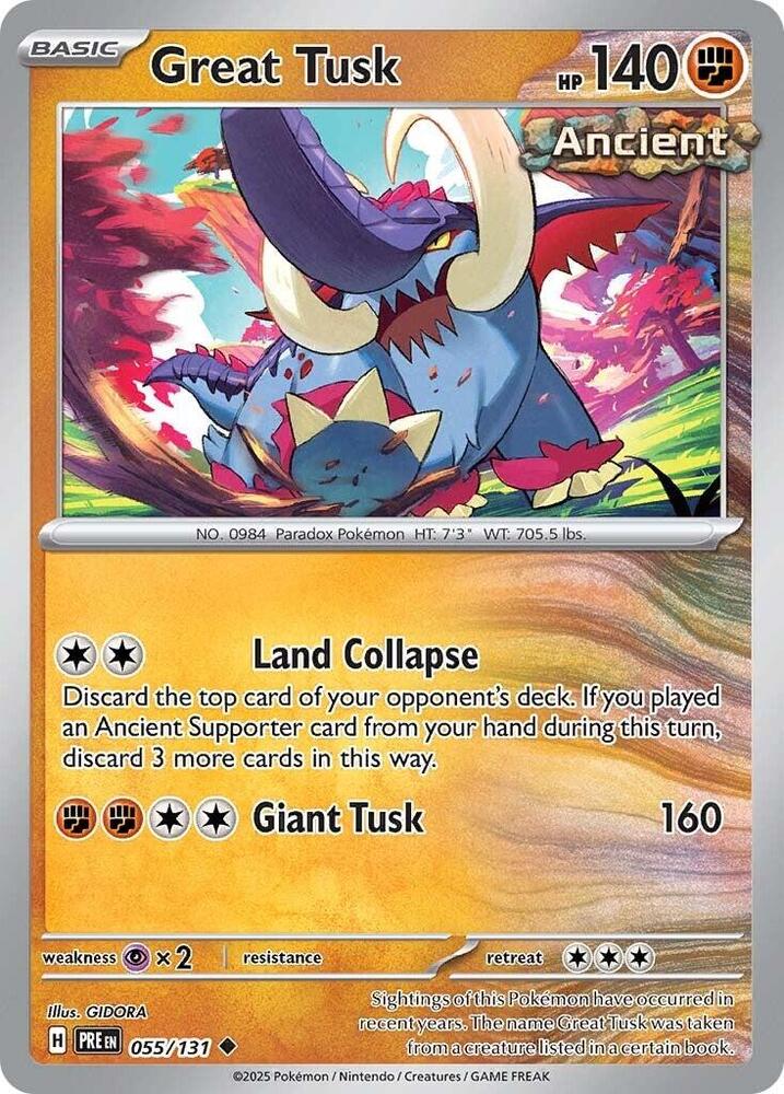 Great Tusk (055/131) [Scarlet & Violet: Prismatic Evolutions] | Good Games North