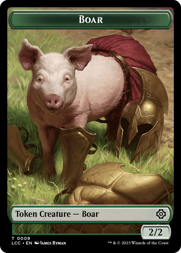 Boar // Merfolk (0003) Double-Sided Token [The Lost Caverns of Ixalan Commander Tokens] | Good Games North