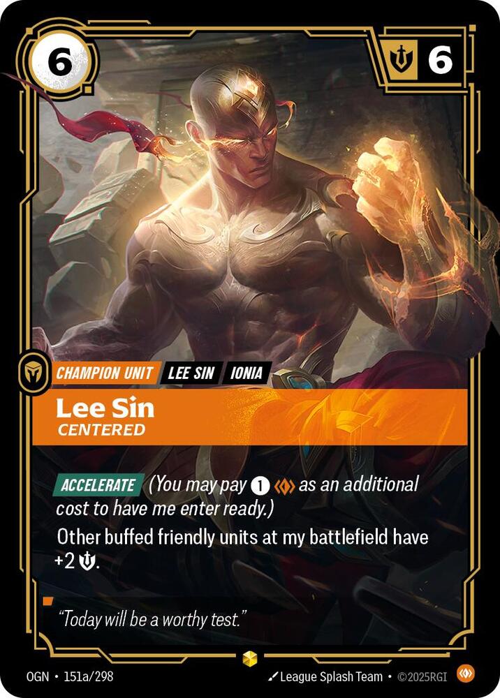 Lee Sin Centered Alternate Art (Origins)  - Foil | Good Games North