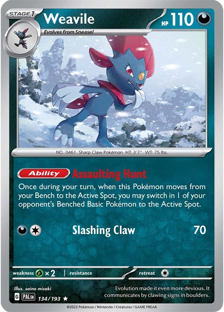 Weavile (134/193) [Scarlet & Violet: Paldea Evolved] | Good Games North