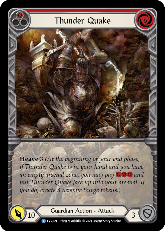Thunder Quake (Red) [EVR024] (Everfest)  1st Edition Extended Art Rainbow Foil | Good Games North
