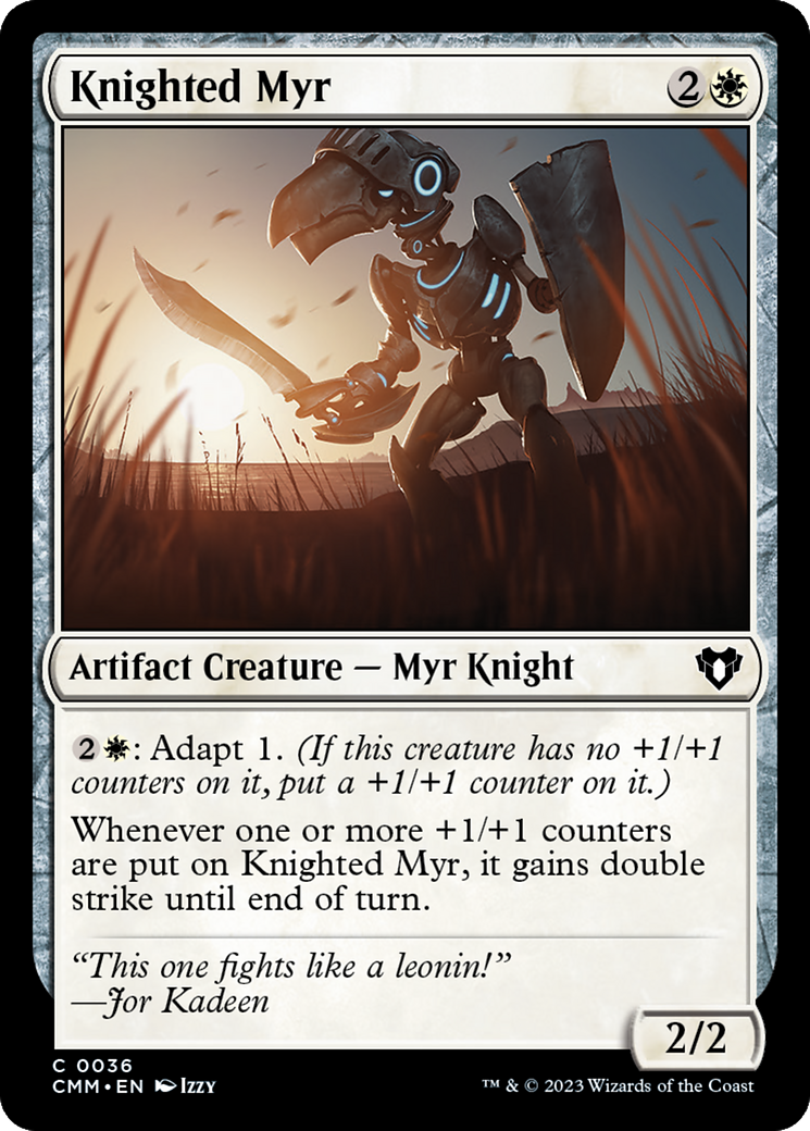 Knighted Myr [Commander Masters] | Good Games North