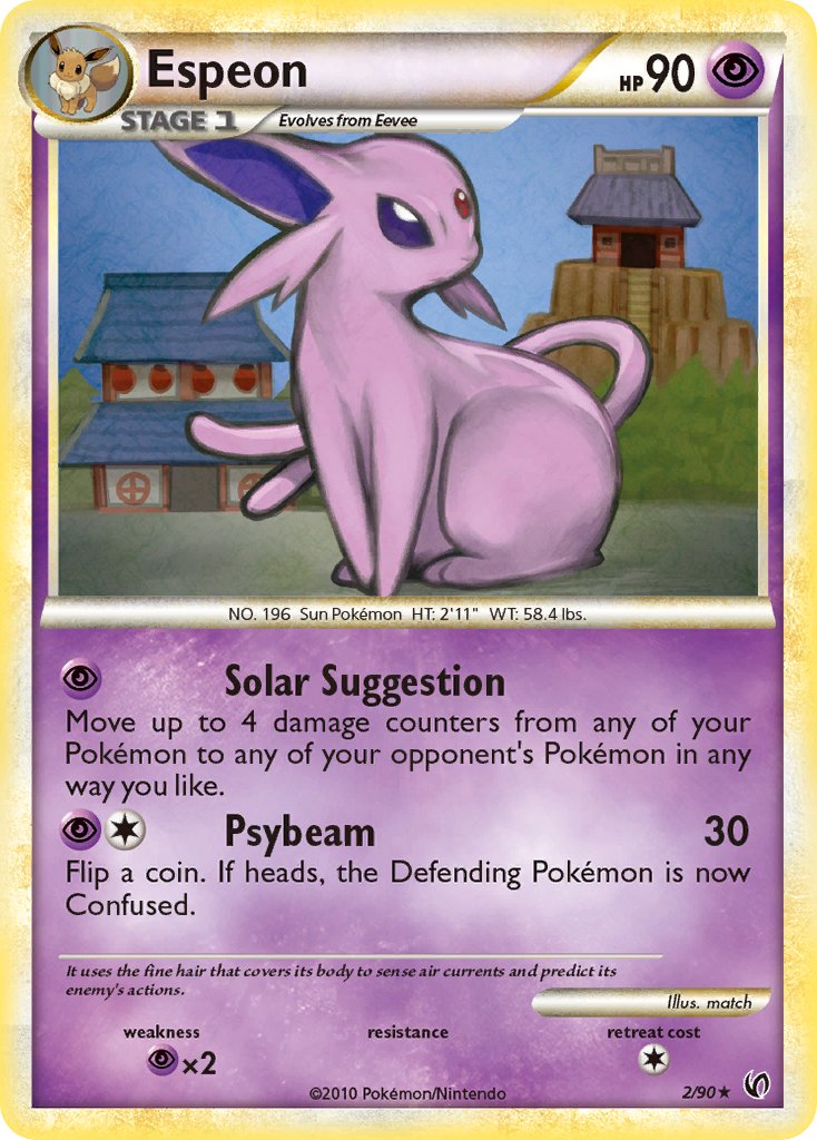 Espeon (2/90) (Cracked Ice Holo) (Theme Deck Exclusive) [HeartGold & SoulSilver: Unleashed] | Good Games North