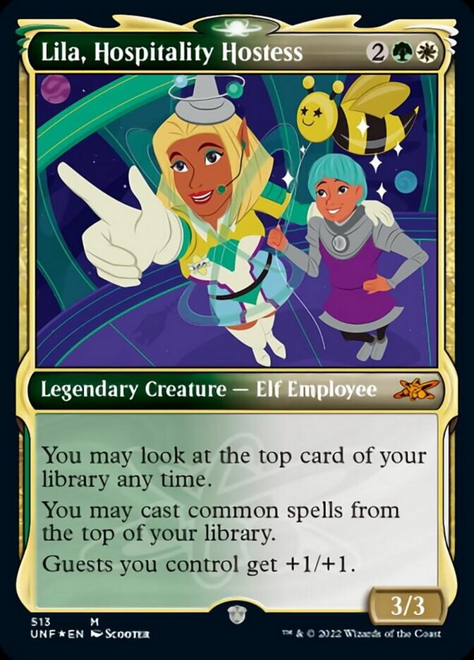 Lila, Hospitality Hostess (Showcase) (Galaxy Foil) [Unfinity] | Good Games North