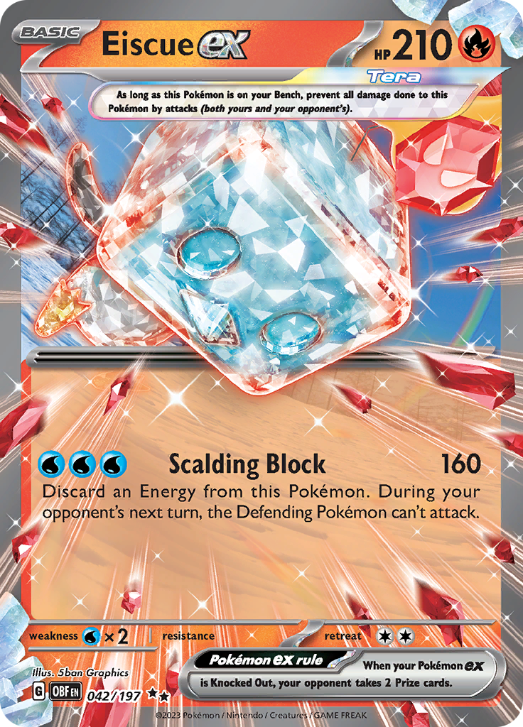 Eiscue ex (042/197) [Scarlet & Violet: Obsidian Flames] | Good Games North