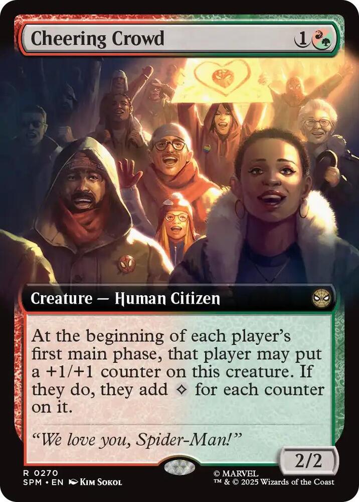 Cheering Crowd 270 (Marvel's Spider-Man)  - Extended Art Foil | Good Games North