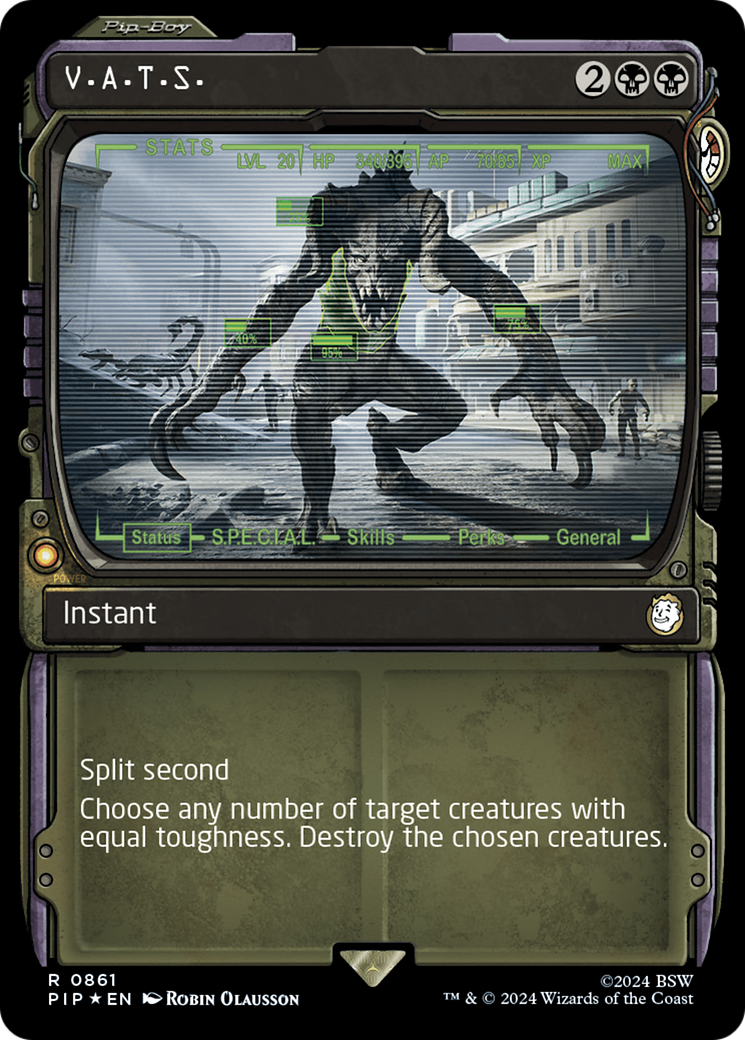 V.A.T.S. (Showcase) (Surge Foil) [Fallout] | Good Games North