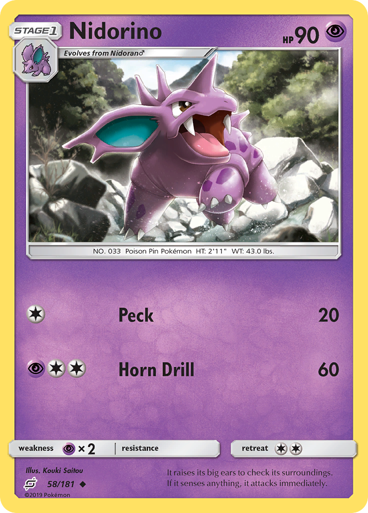 Nidorino (58/181) [Sun & Moon: Team Up] | Good Games North