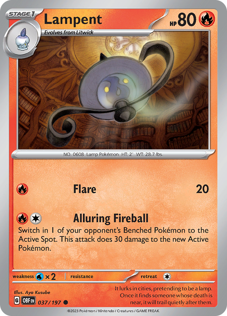 Lampent (037/197) [Scarlet & Violet: Obsidian Flames] | Good Games North