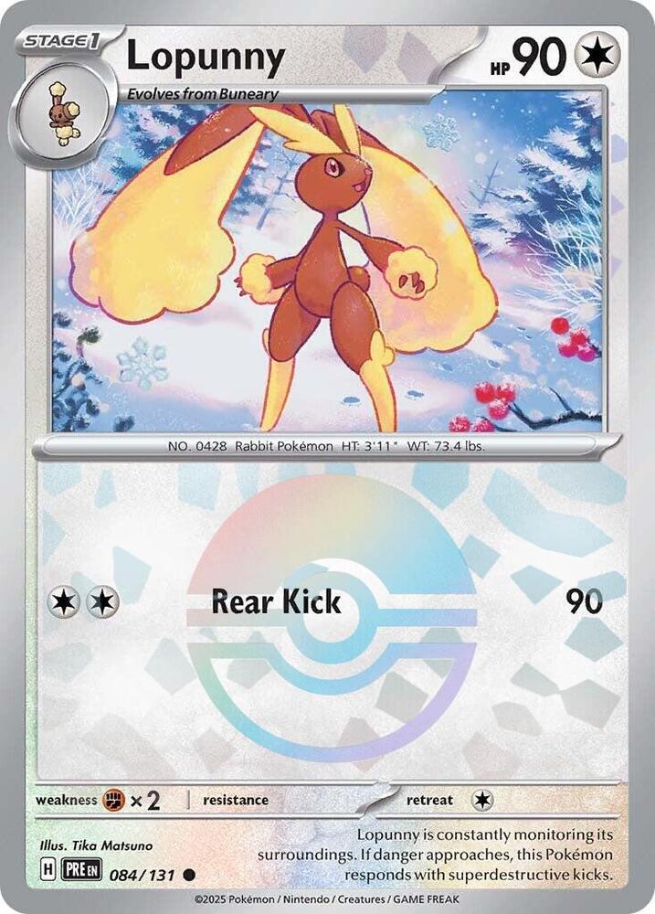 Lopunny (084/131) (Poke Ball Pattern) [Scarlet & Violet: Prismatic Evolutions] | Good Games North